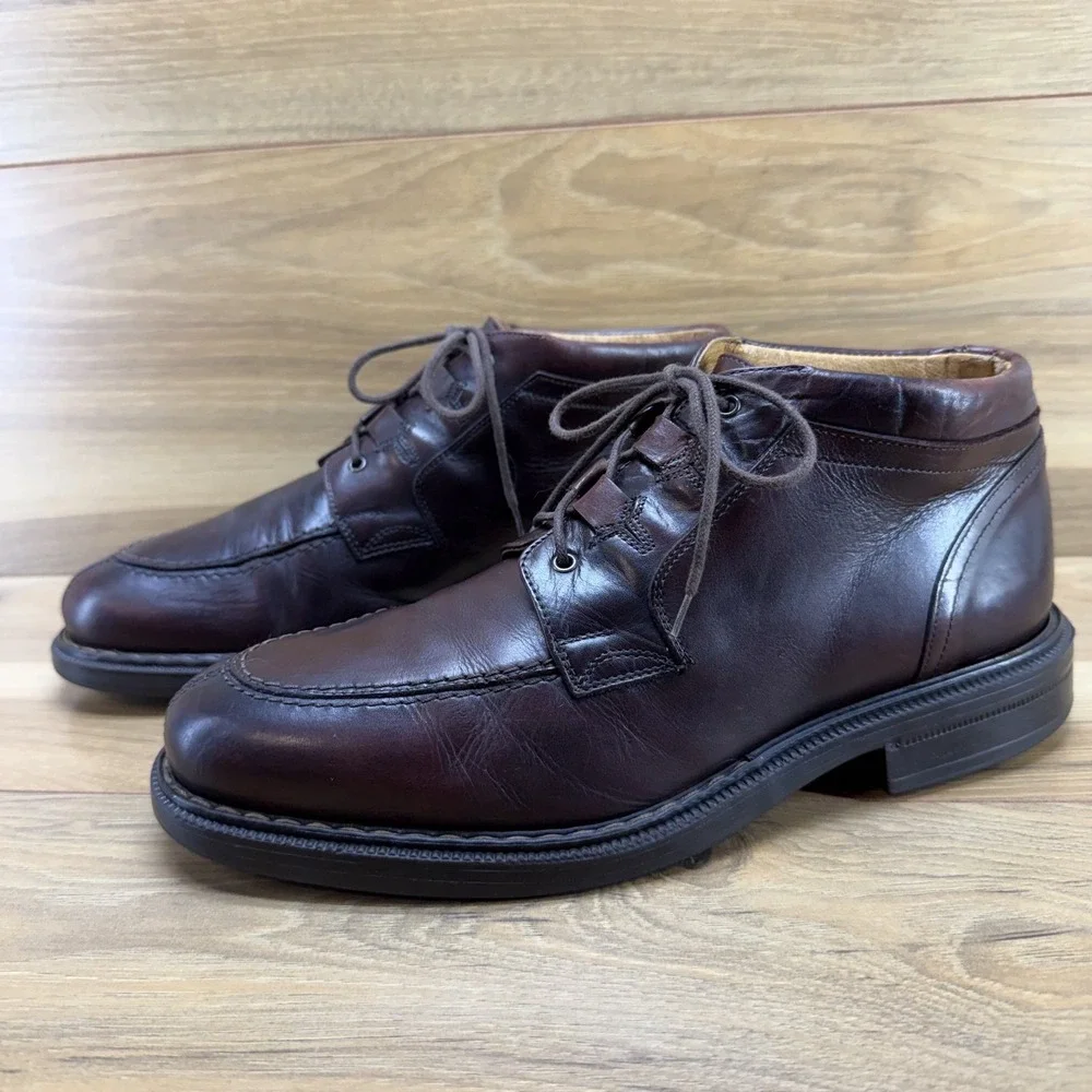 BACCO BUCCI Vintage Apron Split Toe Boot 9‎ Brown Leather Formal Business